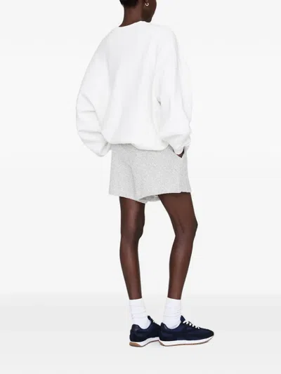 Anine Bing Tailored Shorts Featuring Practical Side Pockets In White