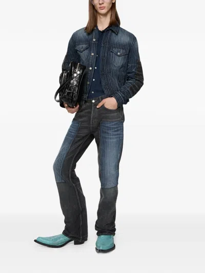 Acne Studios Jeans With Belt Loops In Blue