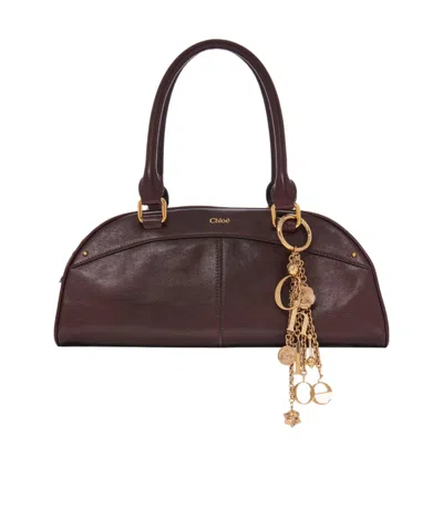 Chloé Chloe Icon East West Leather Shoulder Bag In Brown