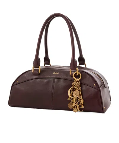 Chloé Chloe Icon East West Leather Shoulder Bag In Brown