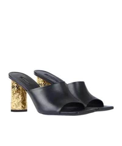 Givenchy Leather Sandals Open Squared Toe Heel In Multi