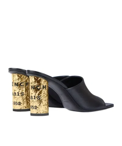 Givenchy Leather Sandals Open Squared Toe Heel In Multi