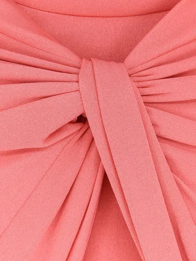 Tom Ford Open-back Asymmetric Knotted Crepe-jersey Maxi Dress In White