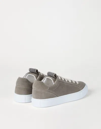 Brunello Cucinelli Suede Sneakers In Multi