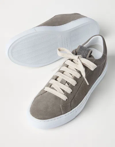 Brunello Cucinelli Suede Sneakers In Multi