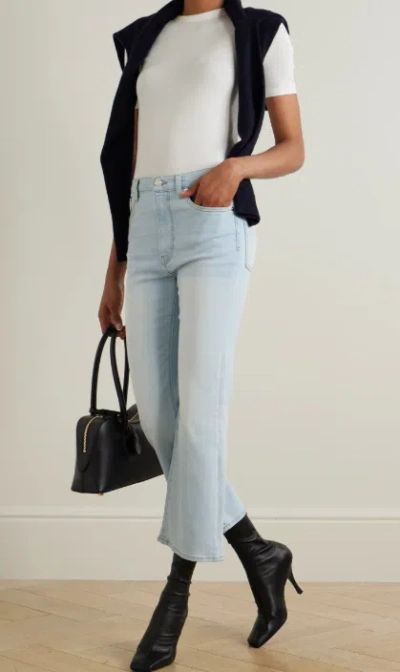 Frame Reboot Crop Stretch High-rise Bootcut Jeans In Multi