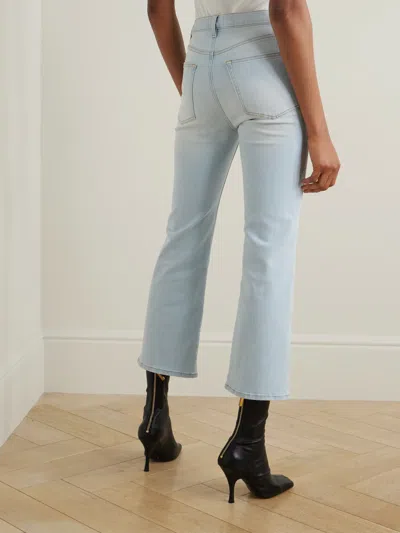 Frame Reboot Crop Stretch High-rise Bootcut Jeans In Multi