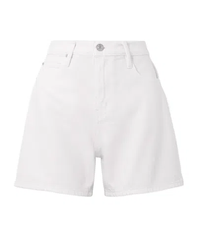 Frame Le Italien Bermuda Denim Shorts In White
