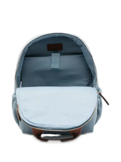 Chloé Logo-embroidered Backpack In Blue
