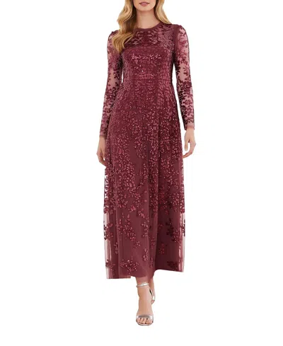 Needle & Thread Rosanna Sequin-embellishment Midi Dress In Red