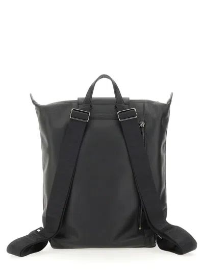 Longchamp Adjustable Straps Front Flap Top Handle Backpack In Black