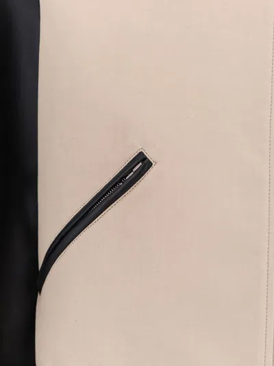 Givenchy Silk Nylon Jacket Contrast Sleeves Pockets In Neutral