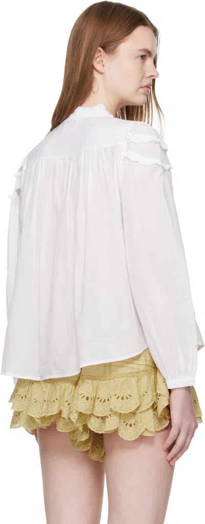 Isabel Marant Étoile White Regular Solid Shirt In White