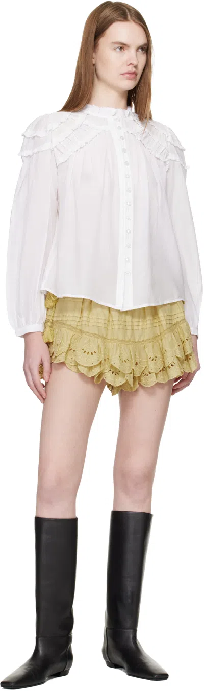 Isabel Marant Étoile White Regular Solid Shirt In White