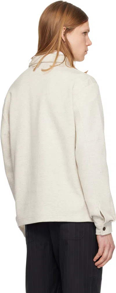 Tom Ford Cotton Sweatshirt With A Partial Front Button Closure In Gray