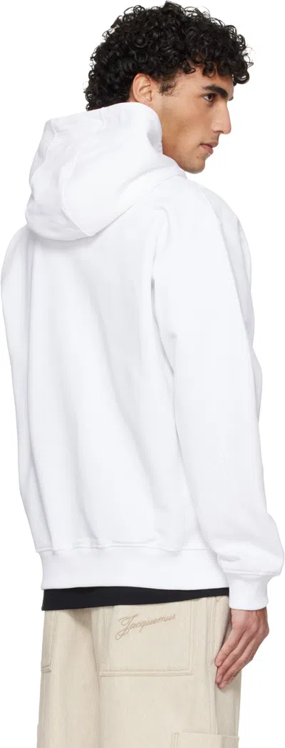 Casablanca Tennis Club Logo-print Hooded Cotton Sweatshirt In White