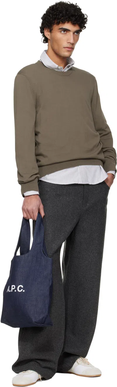 A.p.c. A. P.c. Minimalist Pullover Sweater For Men In Brown