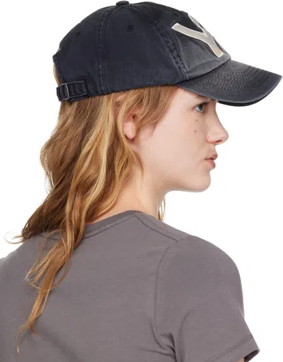 Open Yy Black 'yy' Gradient Ball Cap In Black