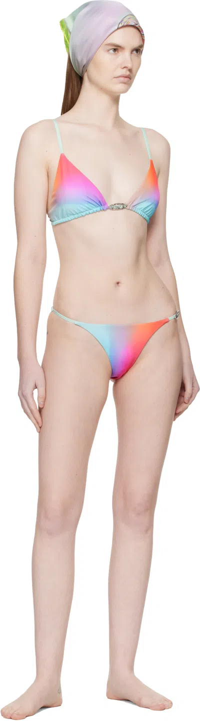Casablanca Gradient Printed Bikini Bottom In Multi