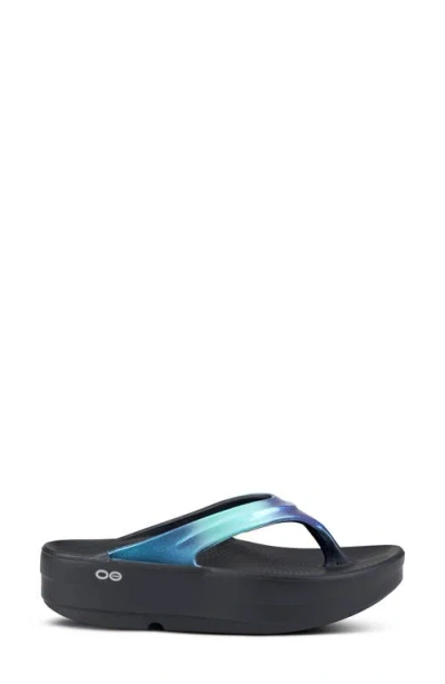 Oofos Oomega Oolala Luxe Flip Flop In Green