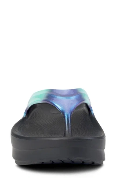 Oofos Oomega Oolala Luxe Flip Flop In Green