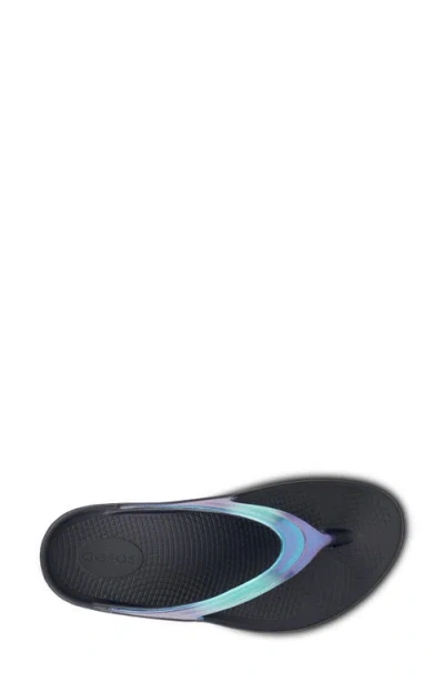 Oofos Oomega Oolala Luxe Flip Flop In Green