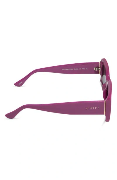 Diff Katie 52mm Gradient Rectangle Sunglasses In Purple