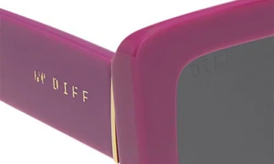 Diff Katie 52mm Gradient Rectangle Sunglasses In Purple