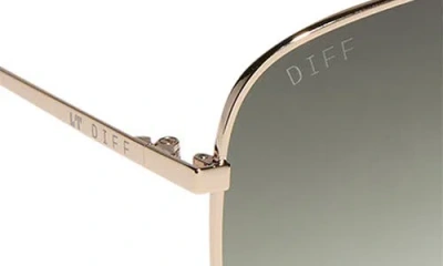 Diff Leo Aviator Sunglasses In Gold