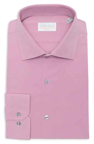 Perry Ellis Performance Tech Solid Shirt In Pink