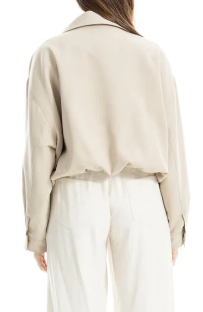 Max Studio Bubble Hem Jacket In Neutral