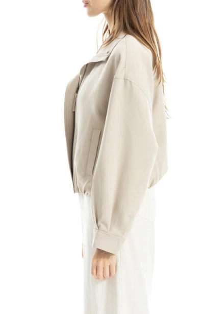 Max Studio Bubble Hem Jacket In Neutral