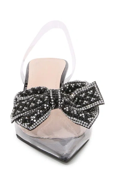 Berness Ninetta Clear Kitten Heel Pump In Black