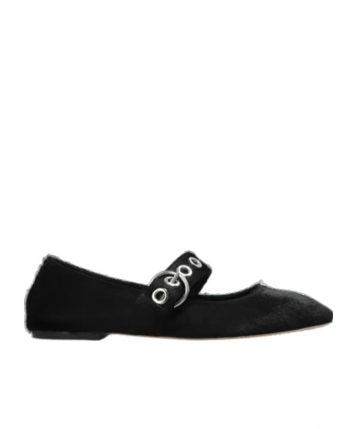 Aeyde Uma Eyelet Ballet Flats In Black