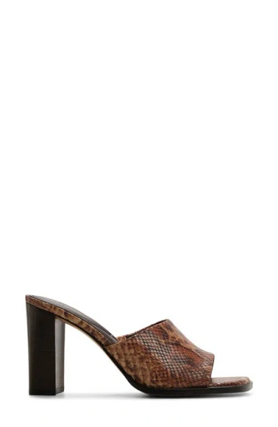 Aldo Sophia Slide Sandal In Brown