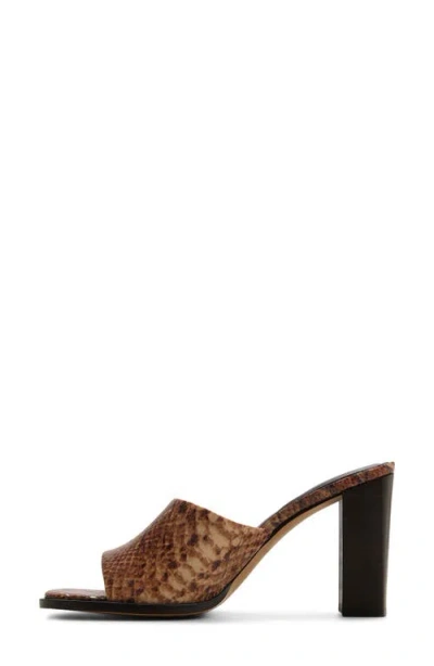 Aldo Sophia Slide Sandal In Brown
