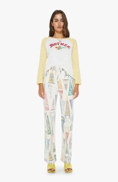 Mother The Vintage Sporty Concert Printed Cotton-blend Jersey T-shirt In Multi