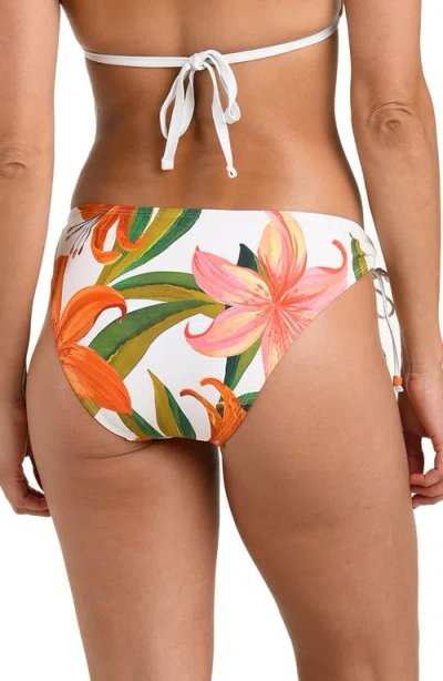 La Blanca Jungle Blossoms Adjustable Loop Bikini Bottoms In Multi