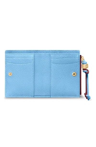 Maison De Sabre Pebbled Bifold Leather Wallet In Burgundy