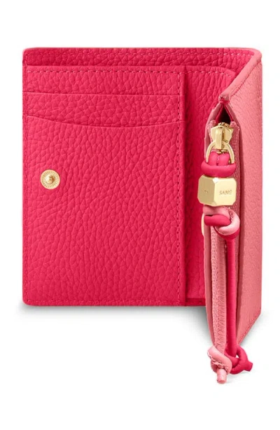 Maison De Sabre Pebbled Bifold Wallet In Blue