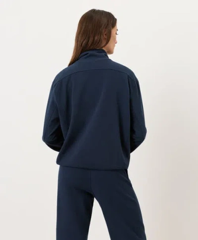 Pact Cloudknit Half Zip In Blue