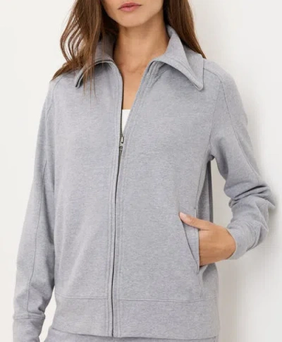 Pact Cloudknit Zip Jacket In Gray