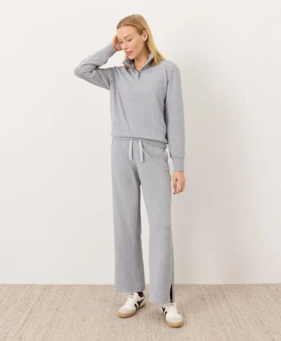 Pact Cloudknit Half Zip In Gray