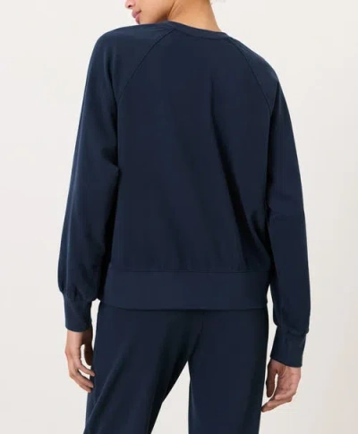 Pact Cloudknit Raglan Crew In Blue