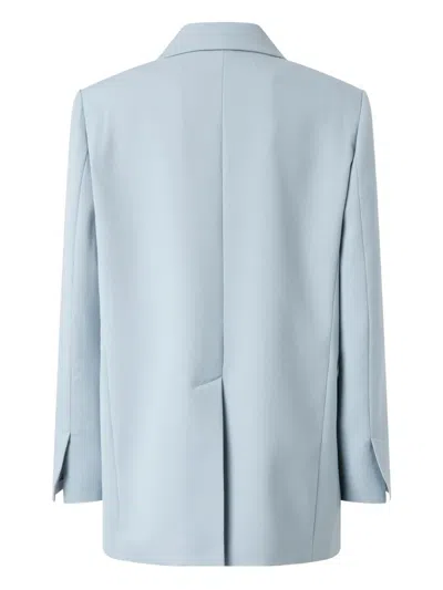 Pinko Blazer Double Breasted Notched Lapels Pockets In Blue
