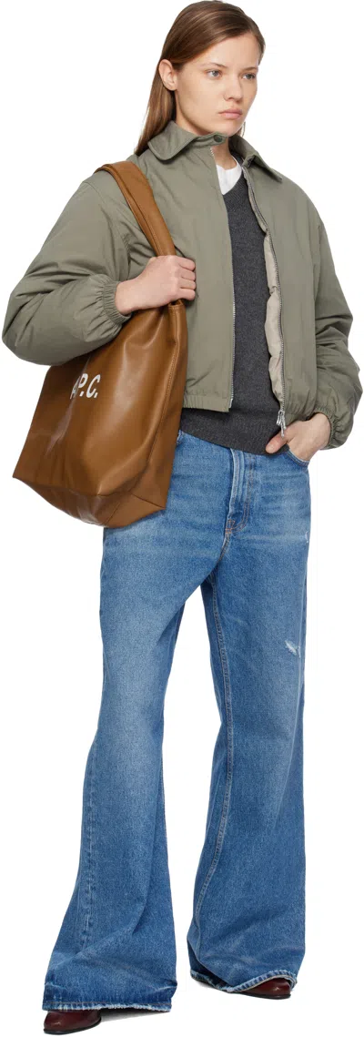 A.p.c. Tan Ninon Tote In Brown
