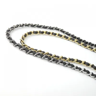 Pre-owned Chanel Black Navy Leather Backpack () In Multi