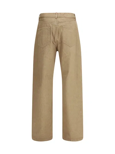 Jacquemus Beige Cotton Straight-leg Jeans In Brown
