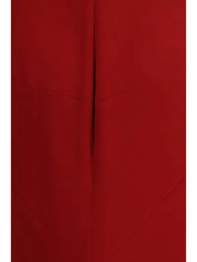 Givenchy Square-neck Sleeveless Midi Dress In Red