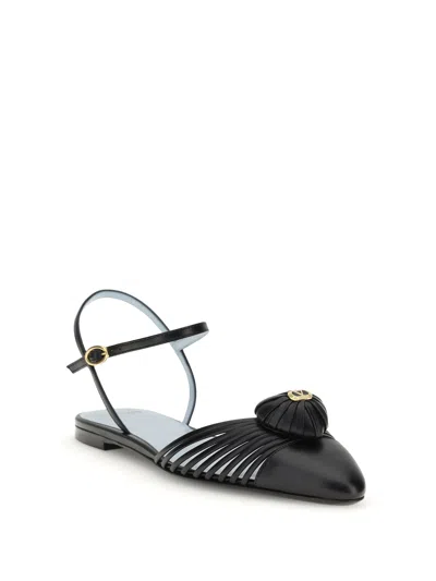 Valentino Ballerina Vg Sandal Royal T. 05 Ca In Black